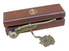 Botsmanská píšťalka v dřevěné dárkové krabičce antique 12 cm
