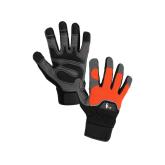 Kombinované rukavice PUNO oranžovo-černé vel. 9