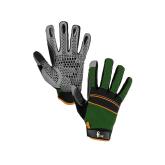 Kombinované rukavice CARAZ zeleno-černé vel. 9