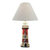 Lampa červený maják stolní výška 55 cm, průměr 30cm, E27