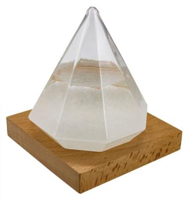 Stormglas ve tvaru diamantu, výška: 13cm, průměr: 10x10cm